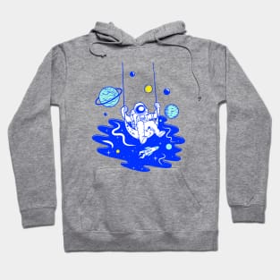 Astronaut Sits In The Moon Hoodie